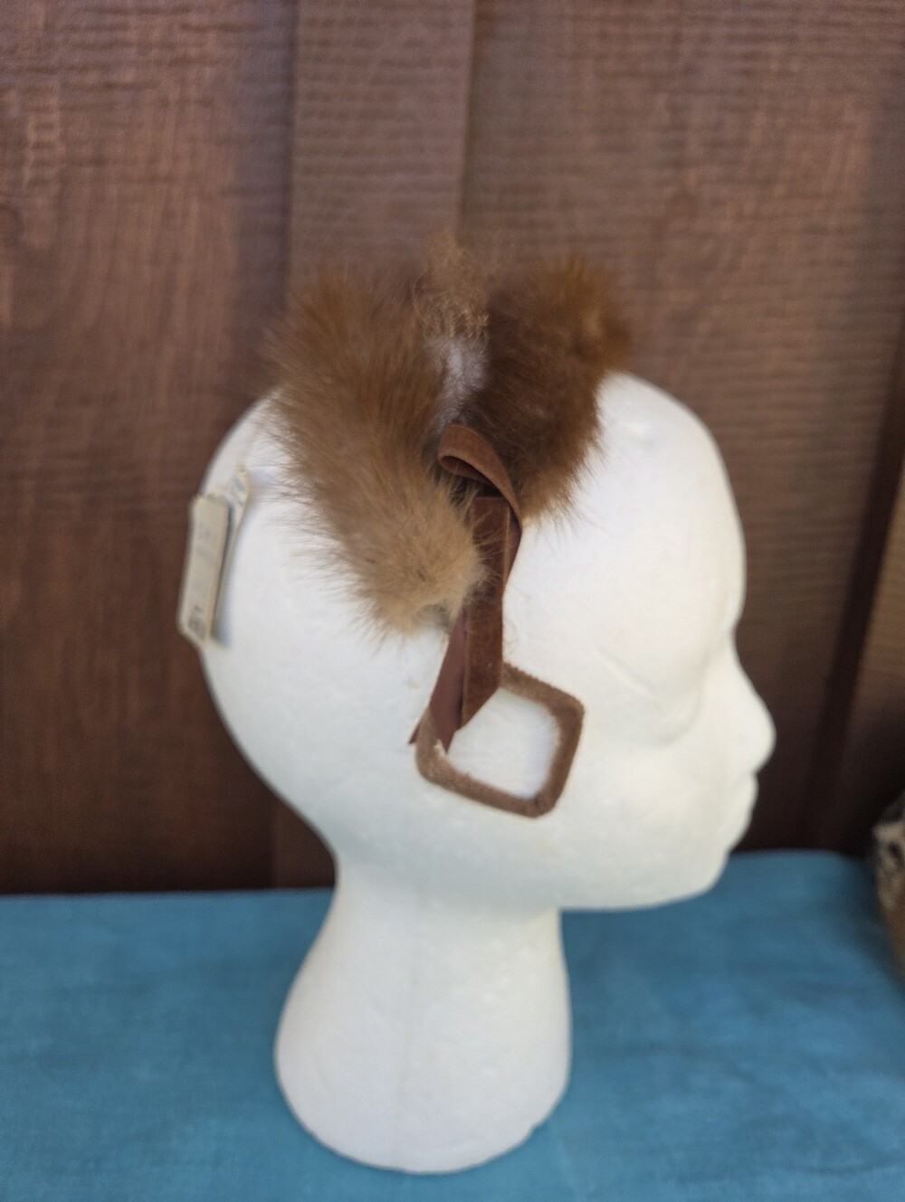 Vintage Mink Fur Hat w/ Millinery TAGS Headband Crown - Picture 7 of 8